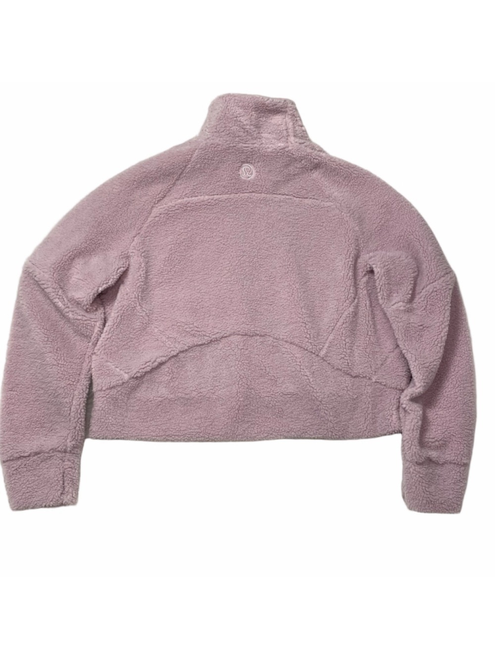Lululemon Scuba Oversized Fleece Athleisure Funnel Neck 1/2 Zip Pink Peony M/L - Picture 5 of 8